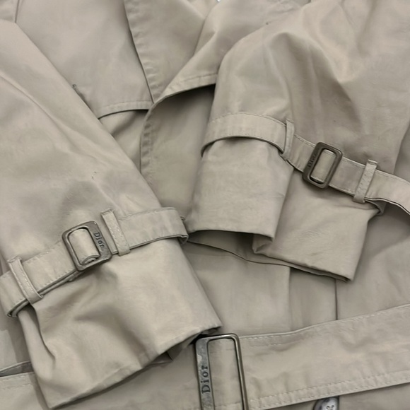 Christian Dior Monsieur Vintage Trench Coat Belted Removable Wool Blend Lining - Picture 6 of 9